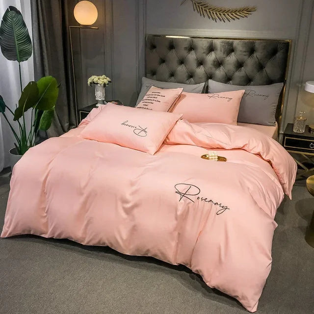 EmbroiLux Bedding - Elegant Embroidered Duvet Cover