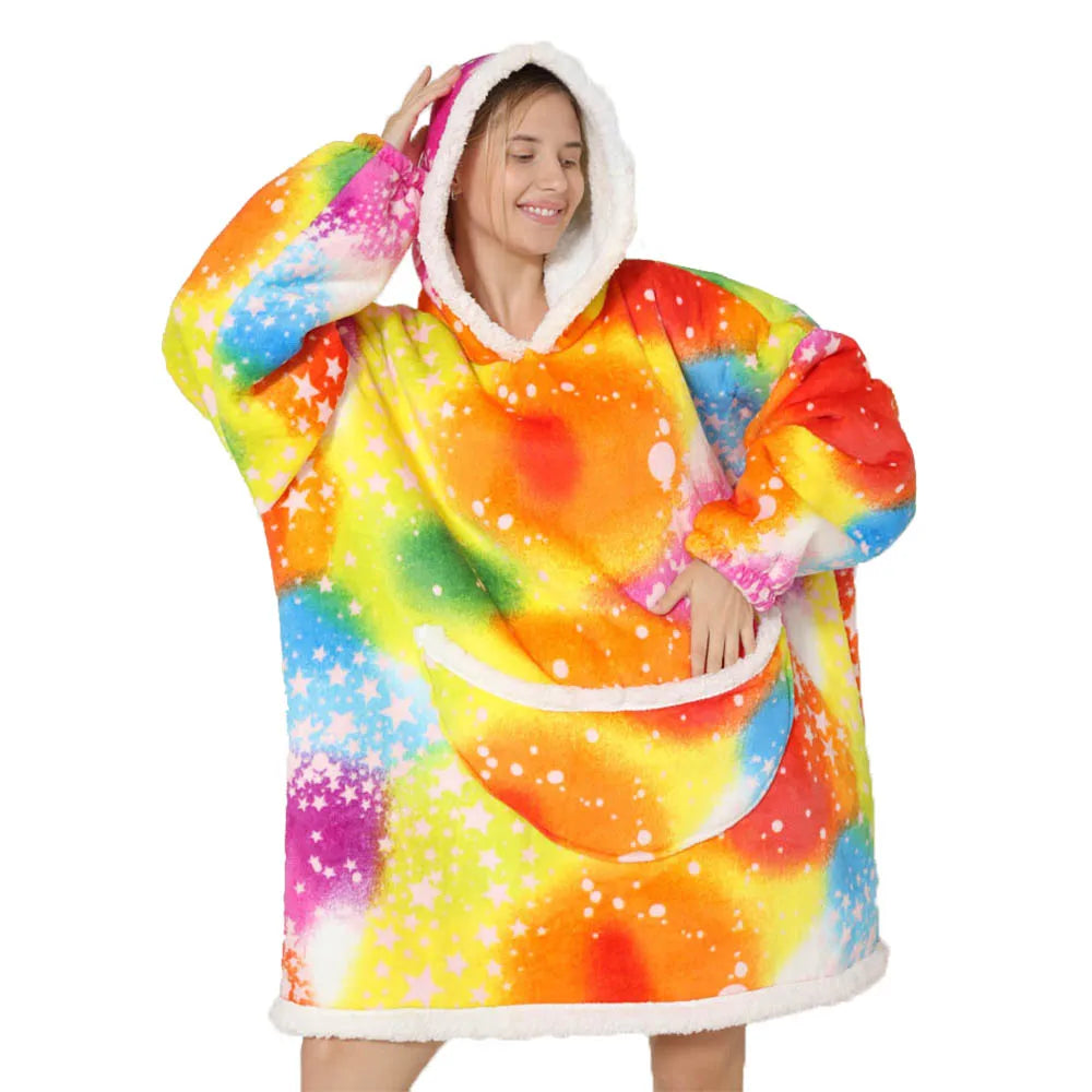 SnugJoy Blanket - Oversized Hooded Fleece Blanket with Pockets