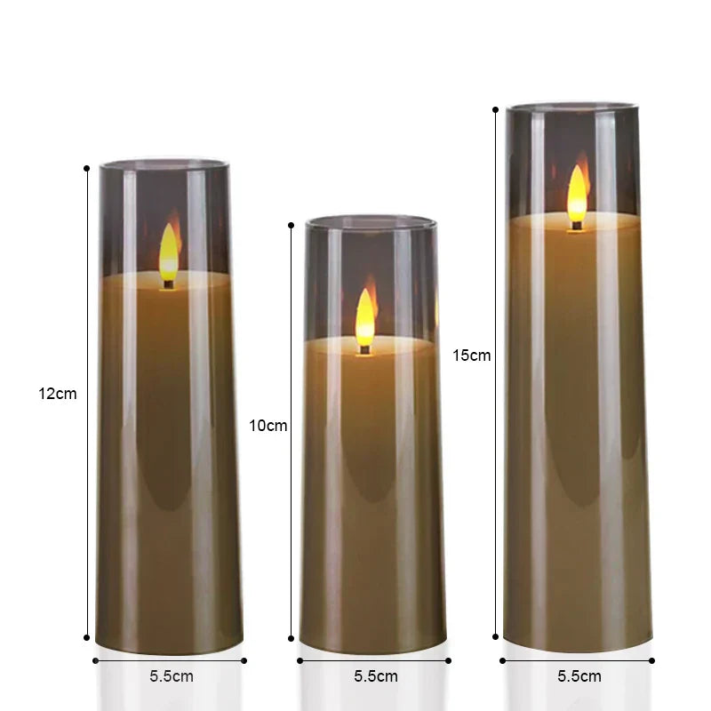 CandleGlow - Remote Control LED Candles, Set of 3