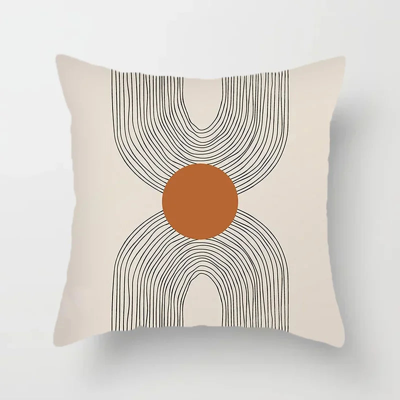 Aurum Cushion Cover - Black and White Abstract Print Decorative Cover