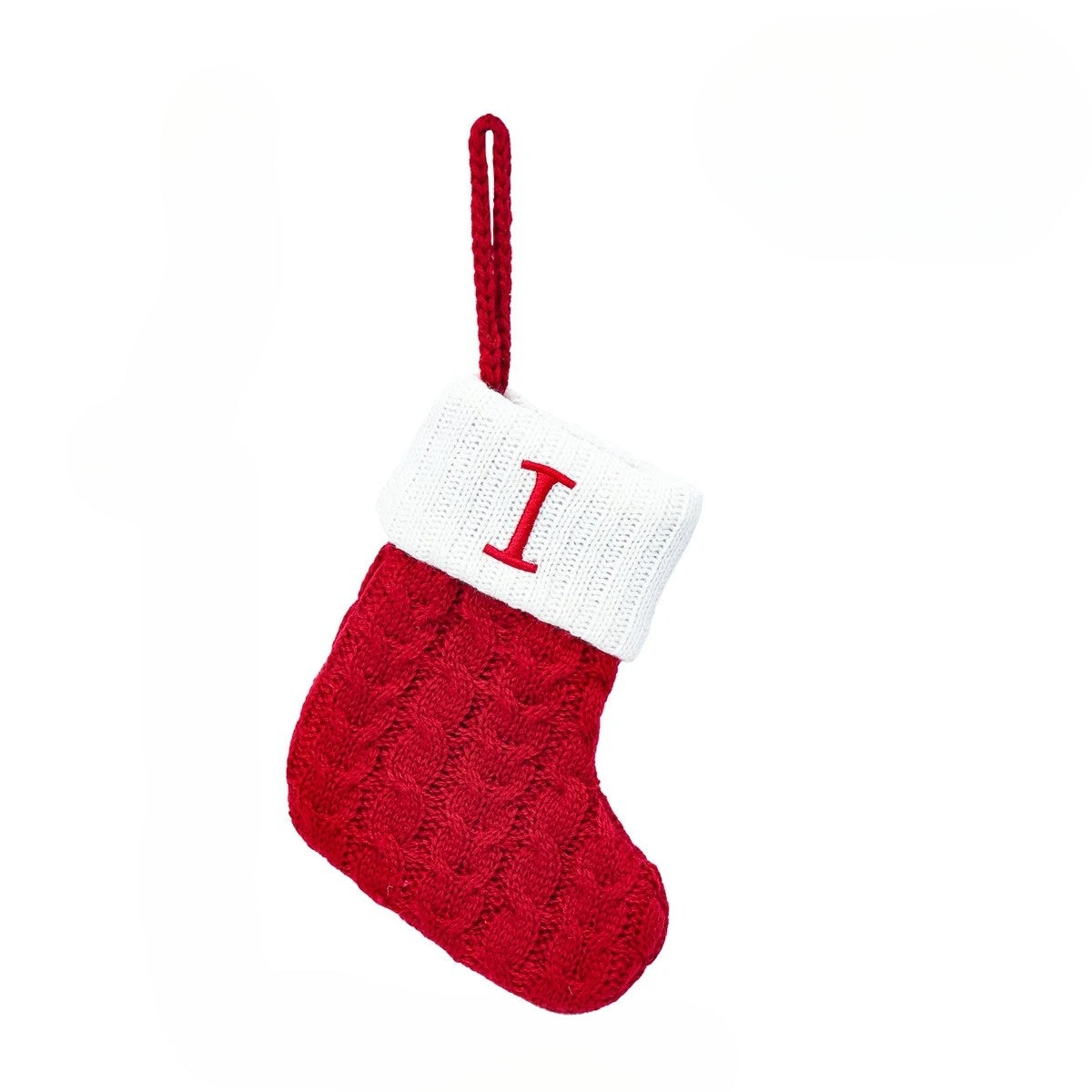 NoelEnTricot - Knitted Christmas Stocking with Snowflake Pattern