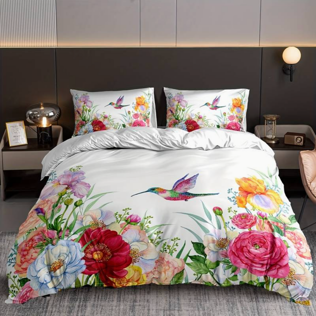WildBloom - Colorful Floral Duvet Cover Set with Pillowcases