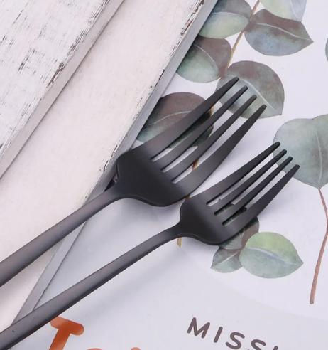 Napoli - Luxury Black Stainless Steel Cutlery Set