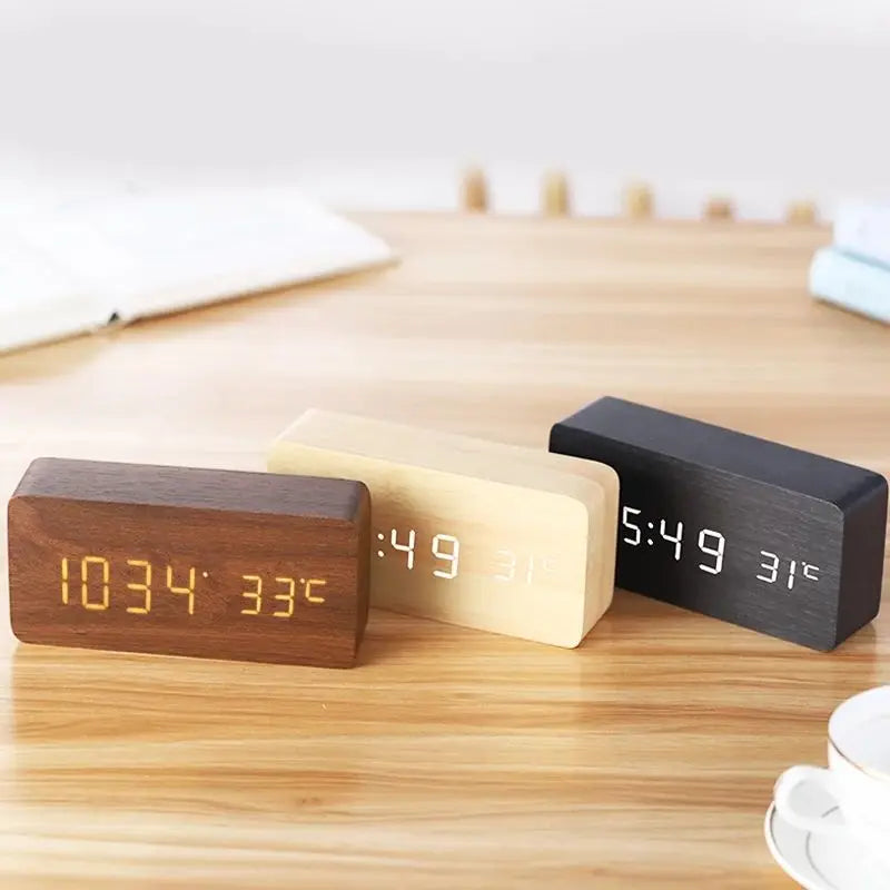 WoodTime - Natural Wood Digital Clock