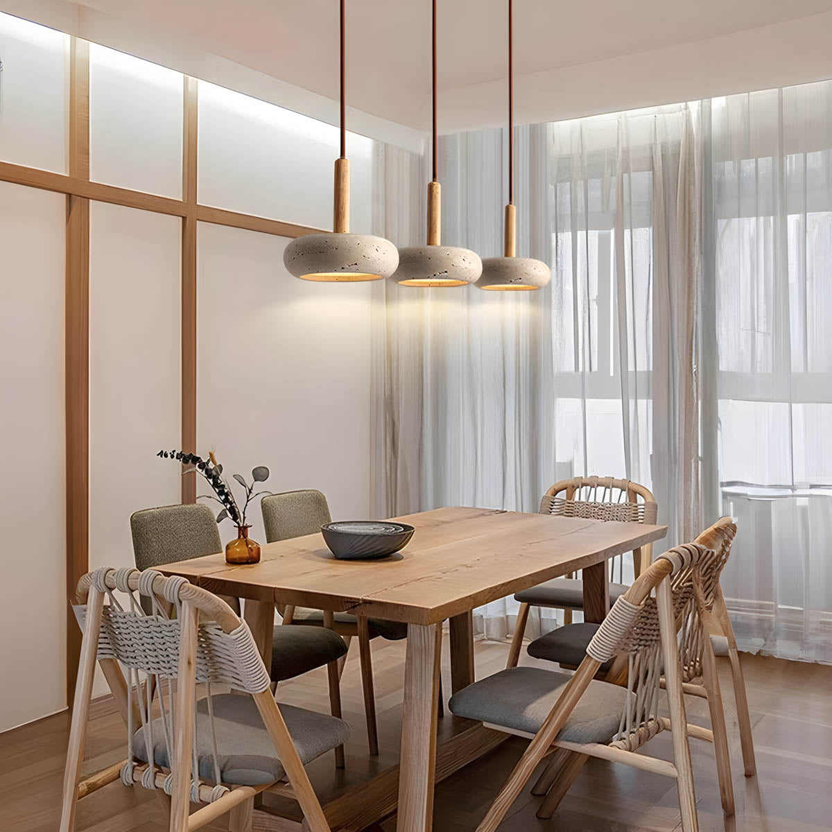 GlowStone - Natural Travertine LED Pendant Light