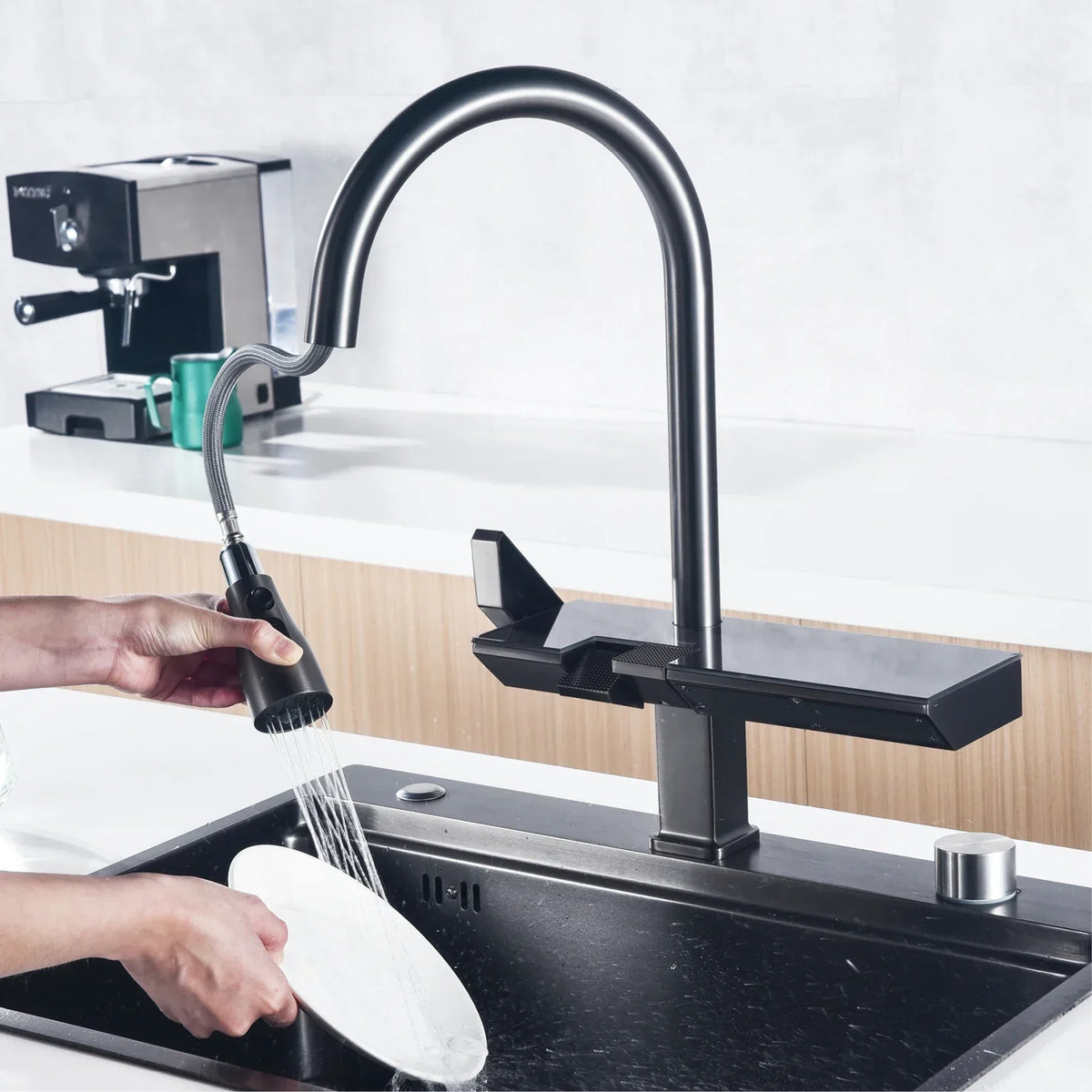 LuxChrome - Digital Kitchen Faucet with Pull-Out Sprayer