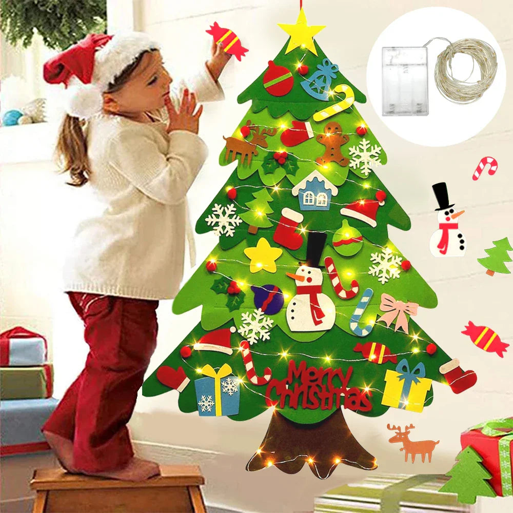 Felt Christmas Tree - Creative DIY Decorating Tree for Kids
