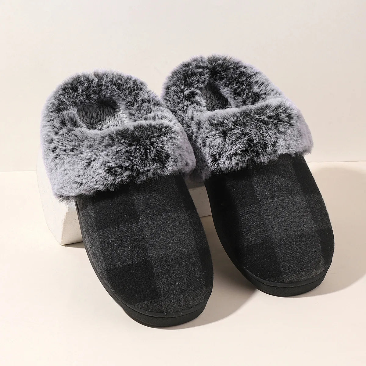 Velvet Vibes - Non-Slip Wool and Cotton Winter Slippers for Kids