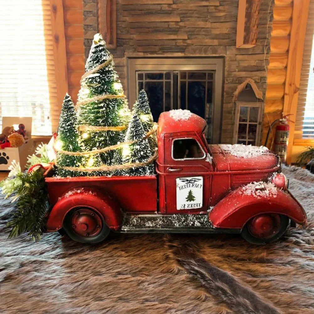 NostalgiaTruck Ornament - Retro Red Truck Christmas Decoration