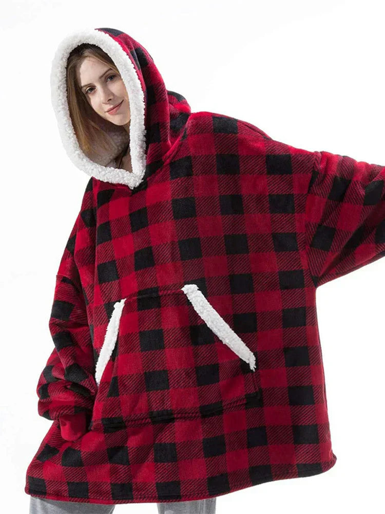 CozyNest FleeceWrap - Oversized Hooded Fleece Blanket
