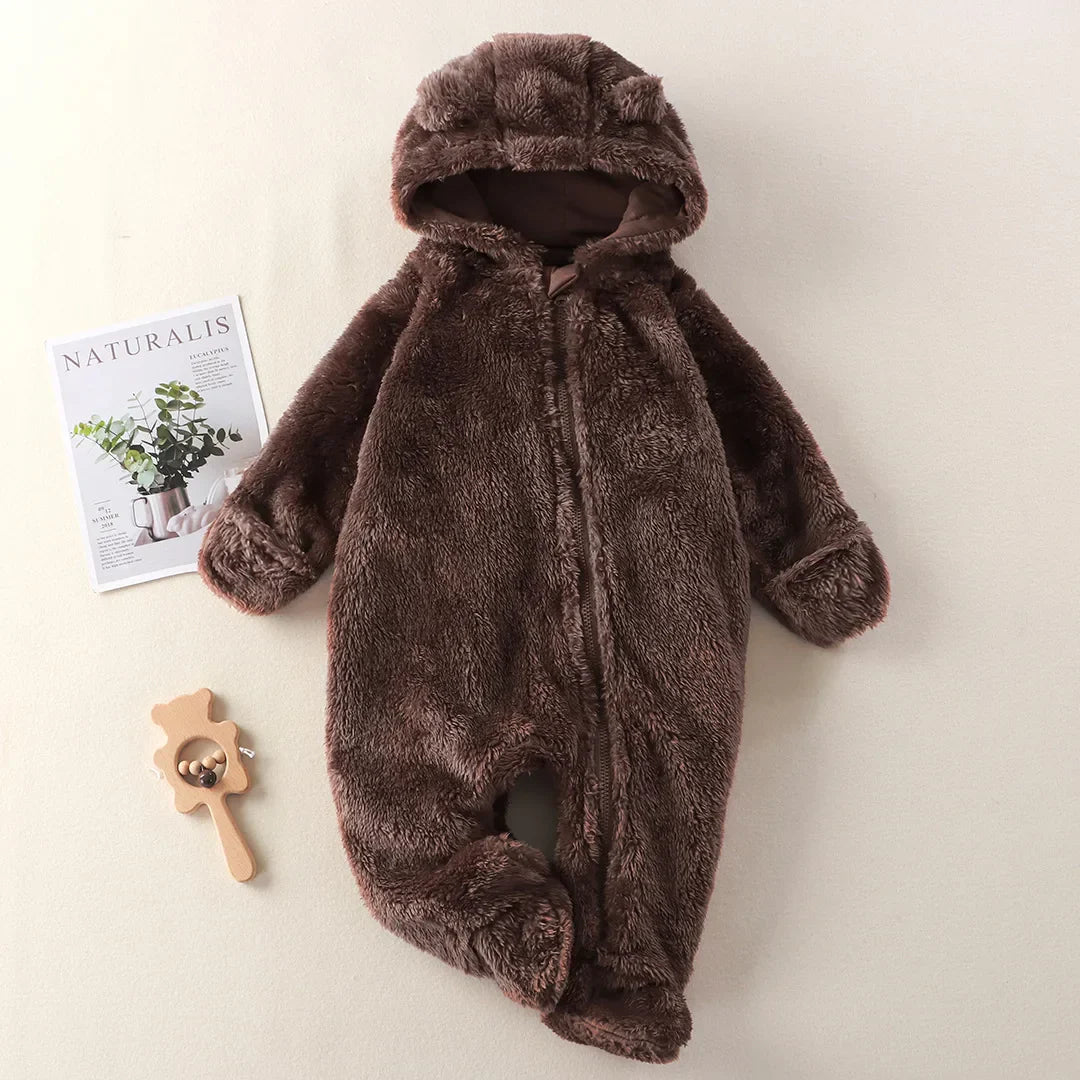 Aspenbun - Soft Hooded Baby Onesie with Integrated Feet