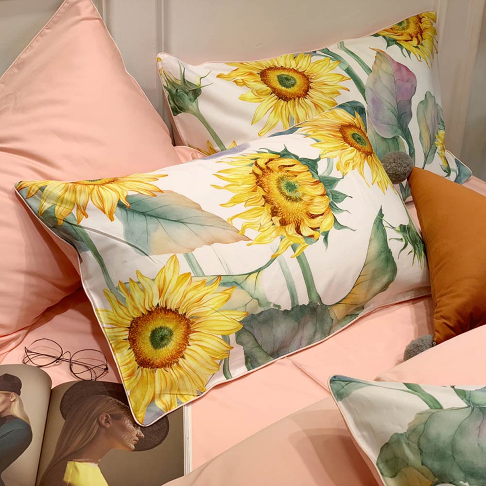 Dainty Sunflower - Luxury Egyptian Cotton Duvet Cover