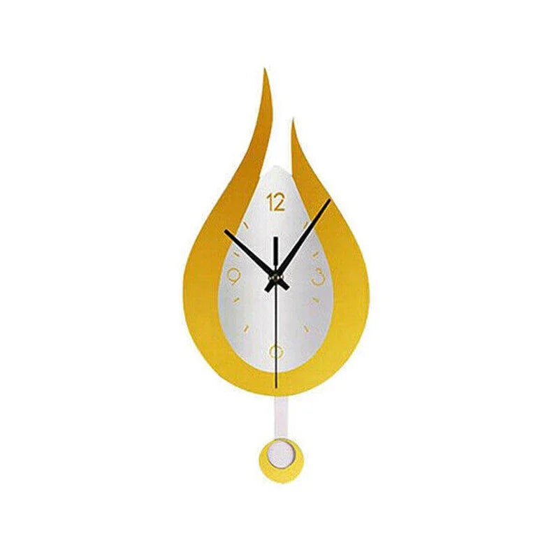 WaterDrop Clock - Minimalist Drop-Shaped Pendulum Wall Clock