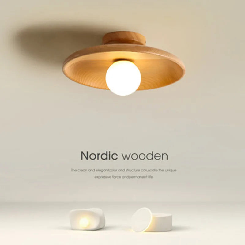 Woodland Ceiling Light - Wooden Pendant with Warm LED Glow for Your Home