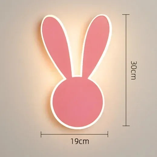 PinkRabbit - LED Rabbit Wall Lamp for Kids' Bedroom