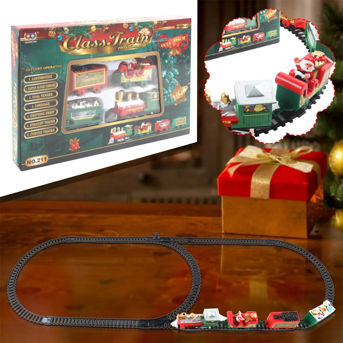FeteLocomotive - Electric Christmas Train for Tree Decoration