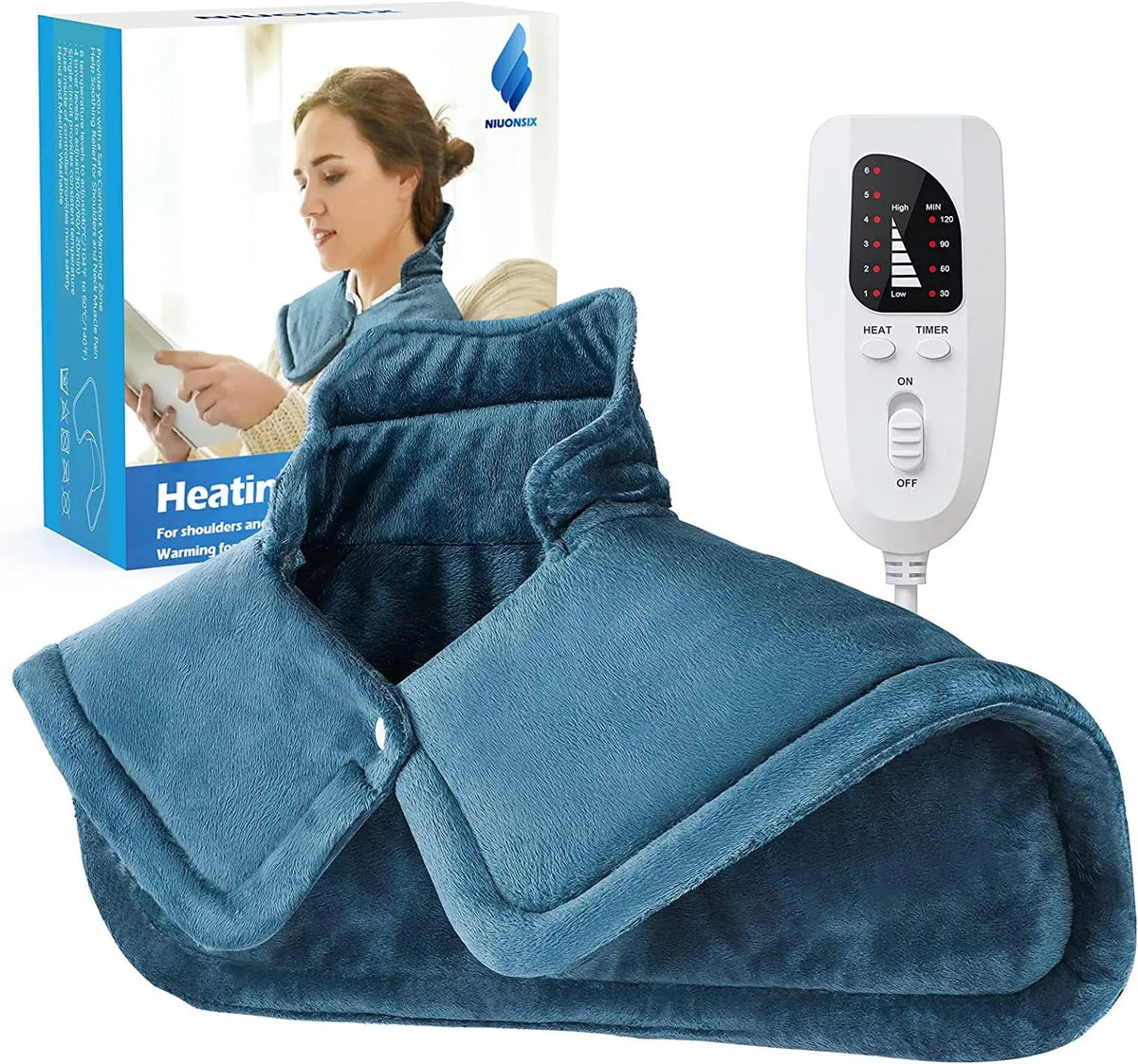 ThermaCozy - Heated Shawl for Neck, Shoulder and Back Comfort