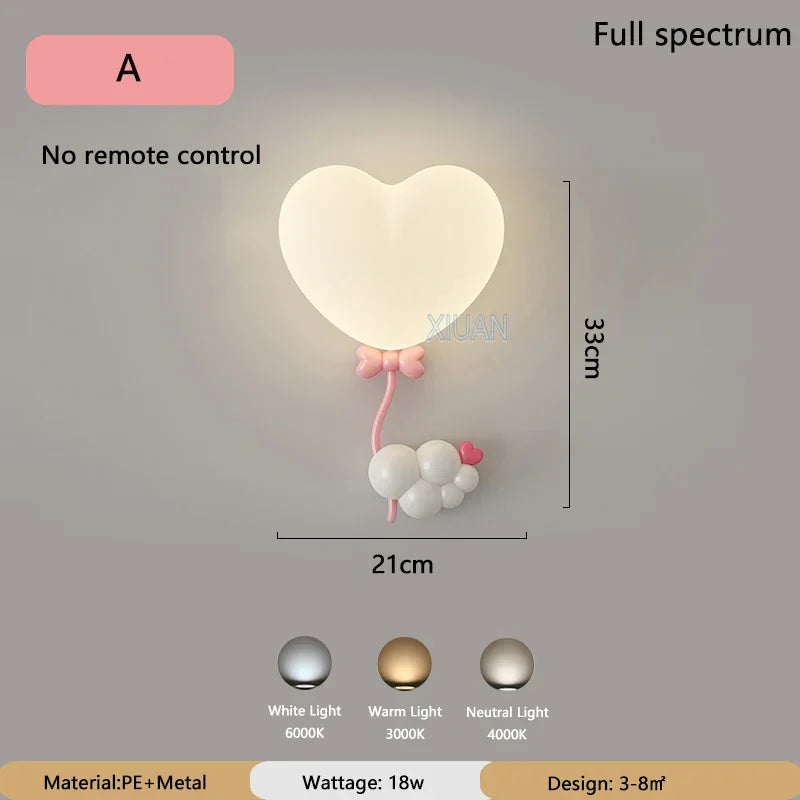 LoveLicht - Pink Cloud LED Wall Light for Kids' Room