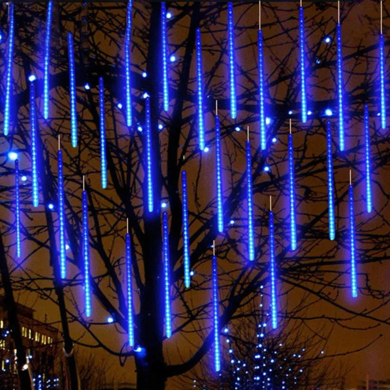 LED Meteor Shower String Lights - Enchanting Indoor & Outdoor Ambiance