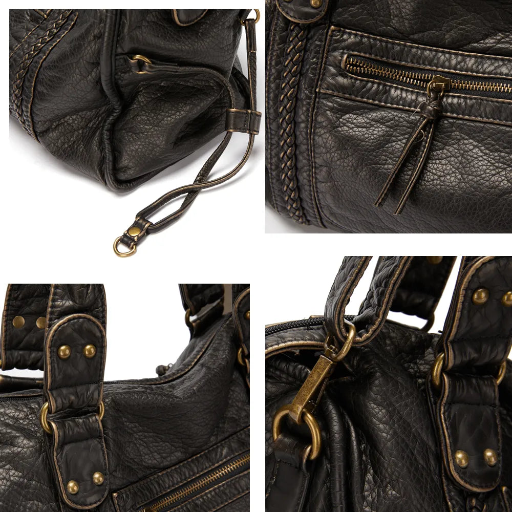 NoirClass - Sac À Main Cuir Noir Élégant