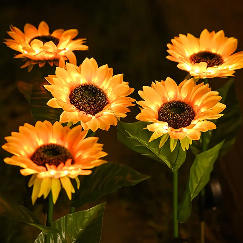 SolarBloom - Lampe de Jardin Solaire Tournesol Réaliste