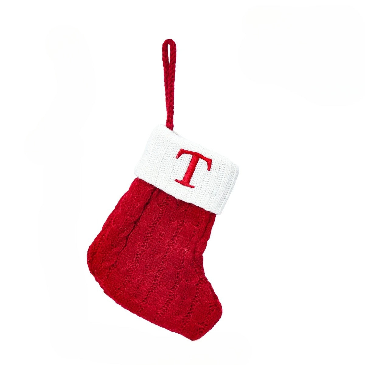 NoelEnTricot - Knitted Christmas Stocking with Snowflake Pattern