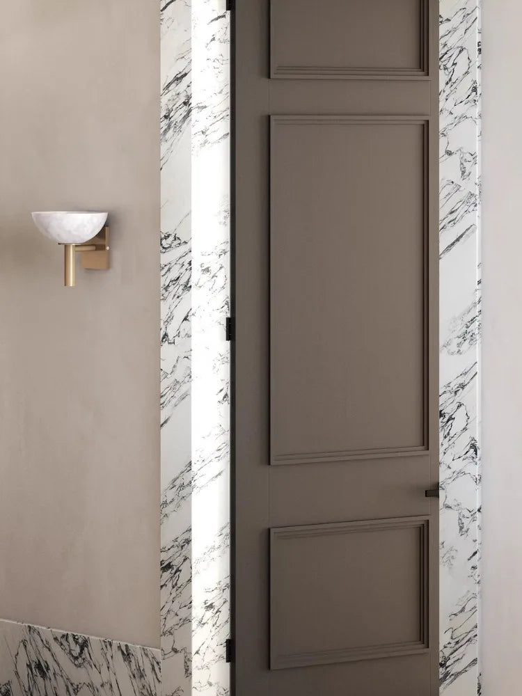 MarbleLuxe - Marble and Antique Brass Wall Light