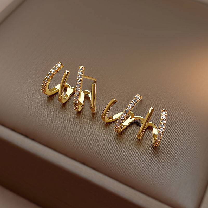 Set Boucles d'Oreilles Griffe 4 Styles en 1 - Polyvalentes