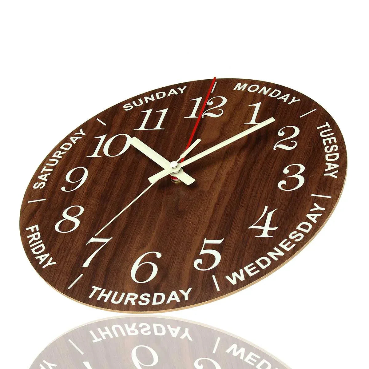 GlowClock - Wooden Wall Clock with Glow-in-the-Dark Numbers
