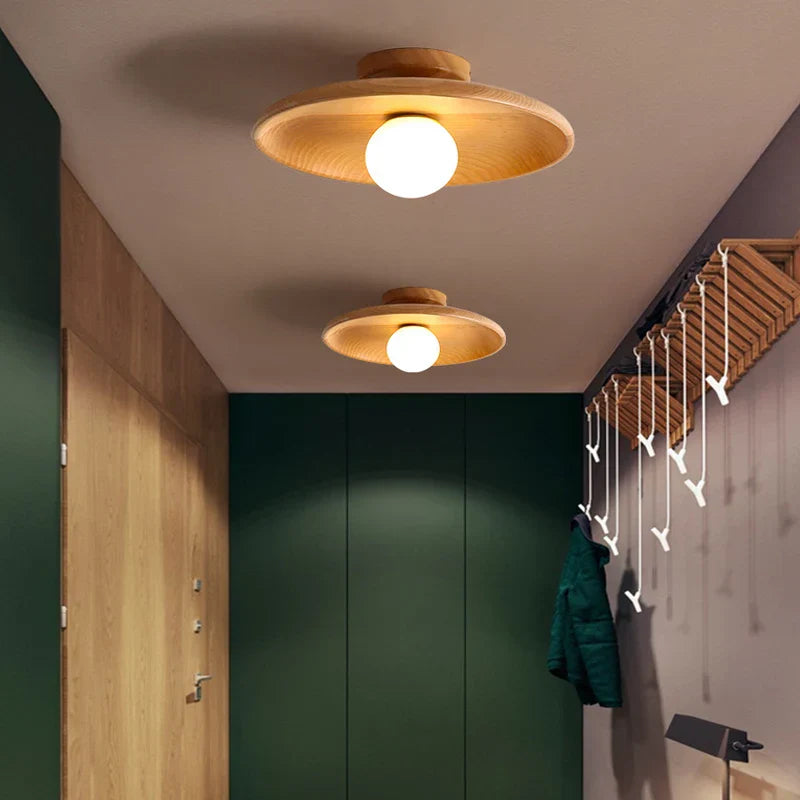 Woodland Ceiling Light - Wooden Pendant with Warm LED Glow for Your Home