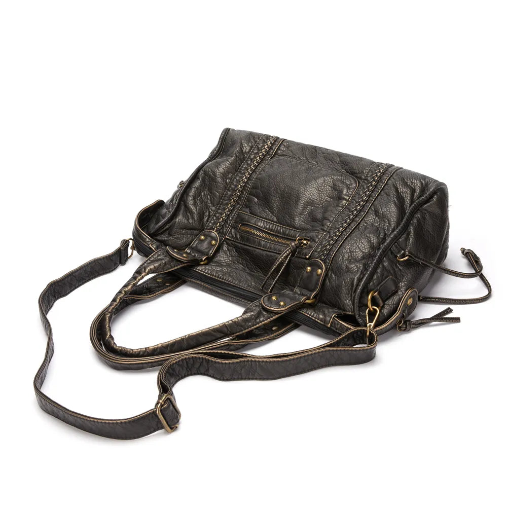 NoirClass - Sac À Main Cuir Noir Élégant