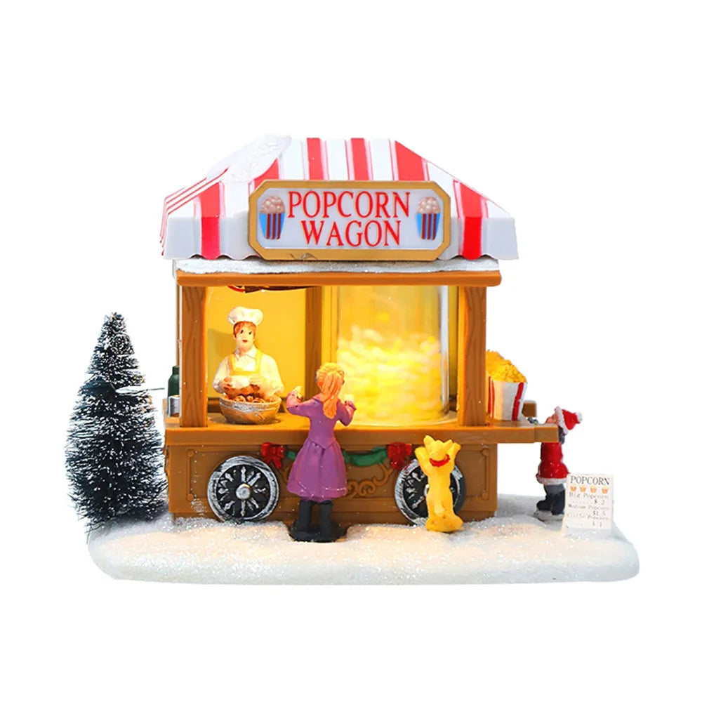 JoyfulMelody - Musical Light-Up Popcorn Christmas House
