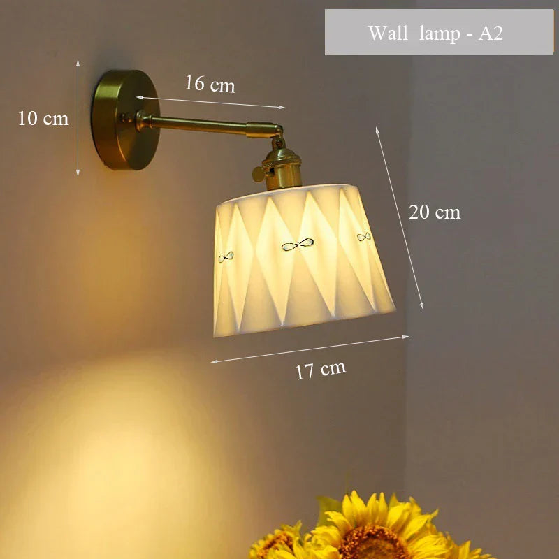 ZenGlow Light - Applique Murale Japonaise Rétro avec Interrupteur