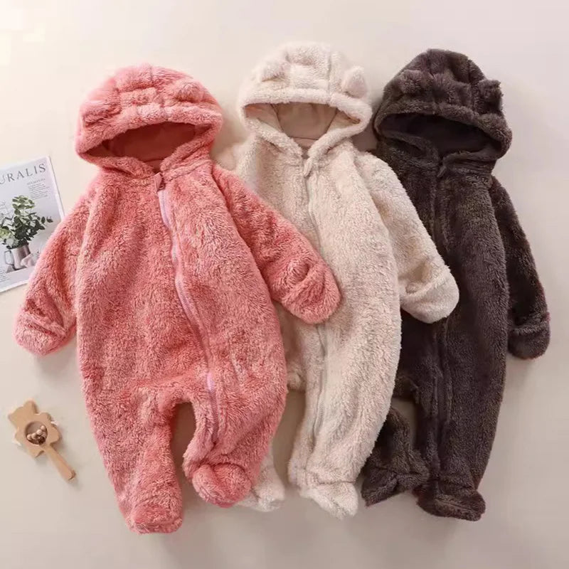 Aspenbun - Soft Hooded Baby Onesie with Integrated Feet