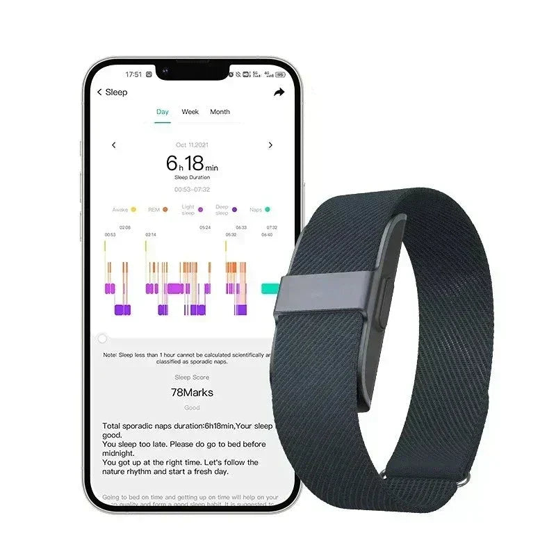 HealthTrack - Bracelet de fitness étanche IP68