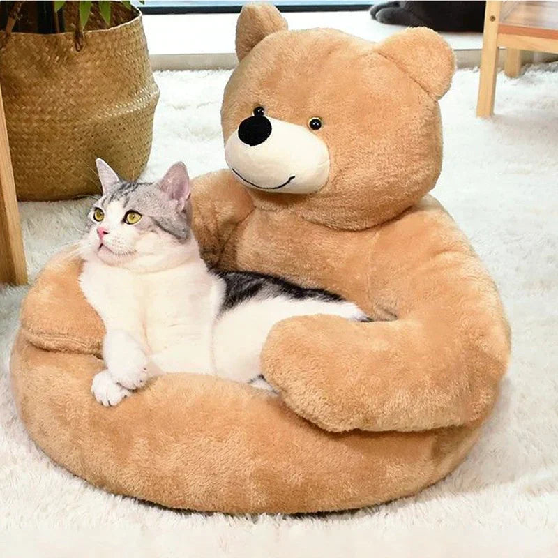 Samiya - Lit Chat Luxe en Peluche pour Confort