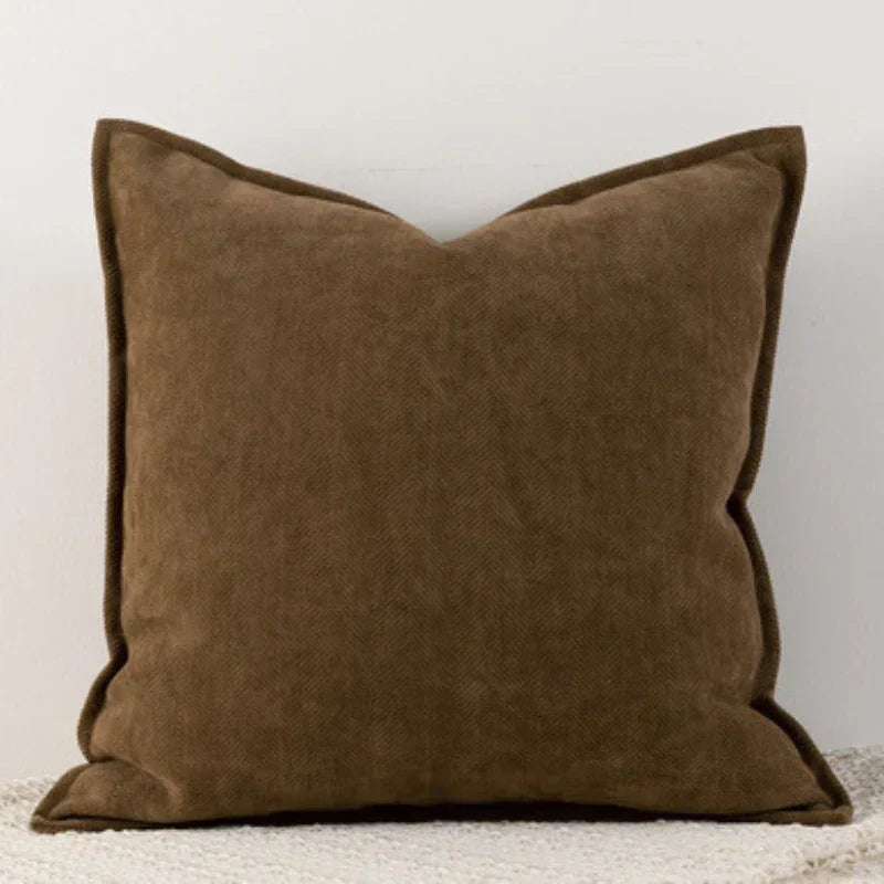 DuneWeave - Solid Color Chenille Cushion Cover for a Warm Interior
