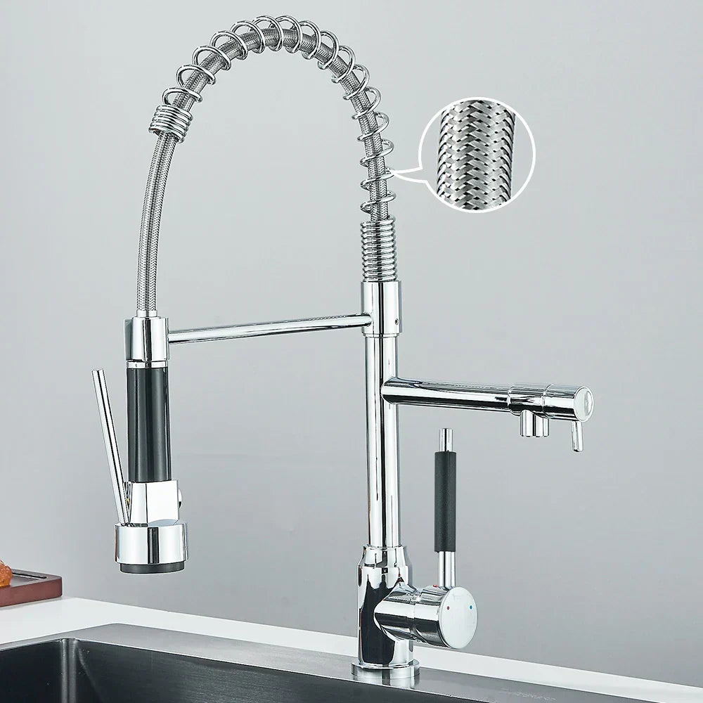HydroFlex - Robinet de Cuisine Moderne à Double Sortie d'Eau