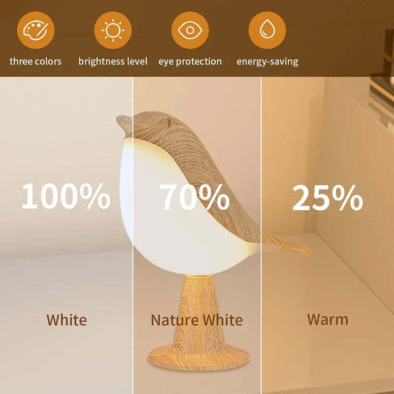 Bird Lamp - Touch Night Light with Adjustable Color Lighting