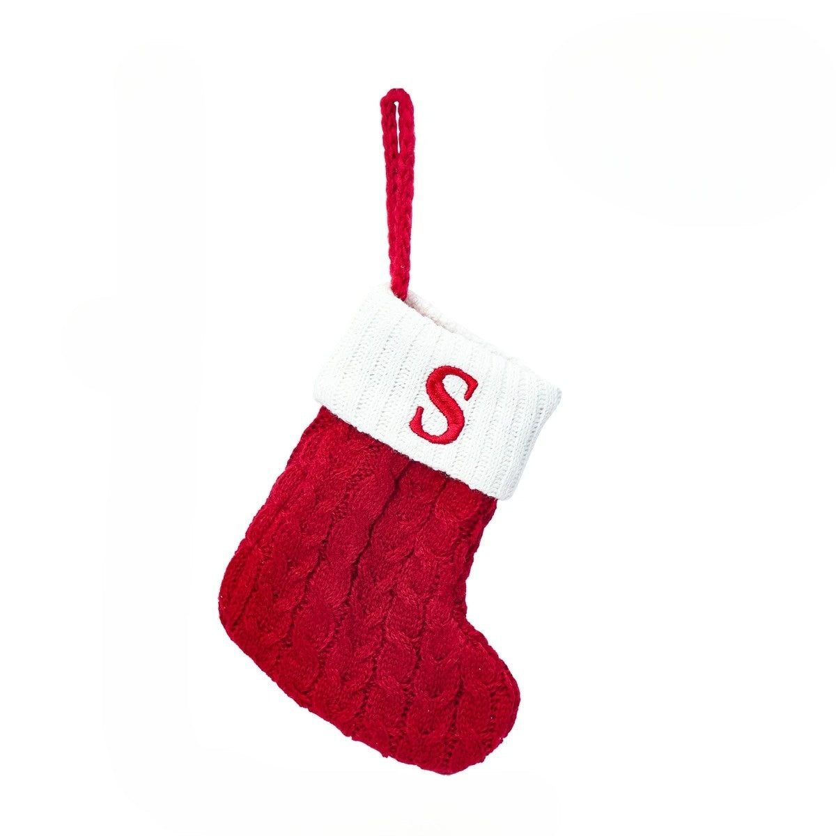 NoelEnTricot - Knitted Christmas Stocking with Snowflake Pattern