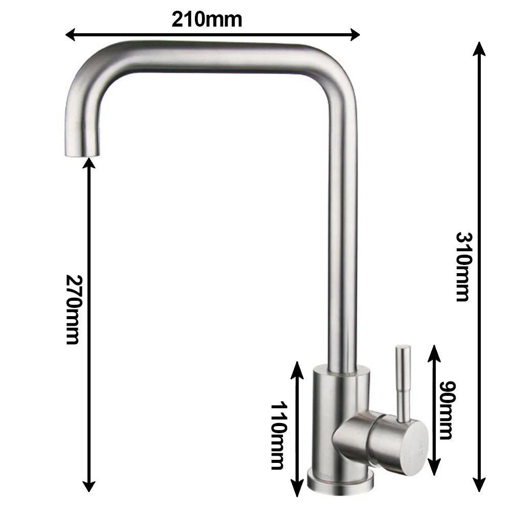 StainlessMix - Modern Stainless Steel Kitchen Faucet
