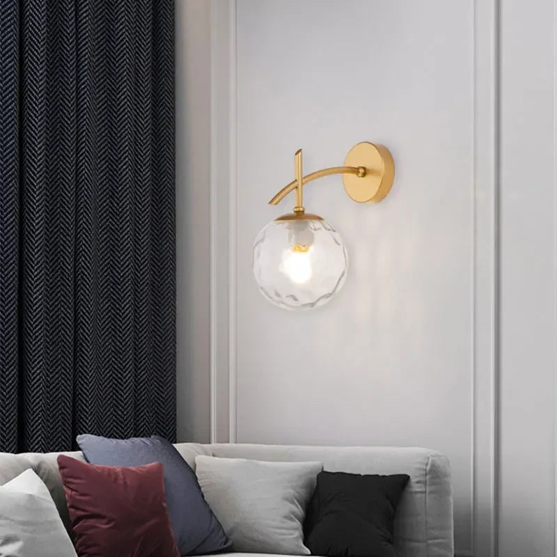 LumiSconce - Black and Gold Glass Wall Sconce