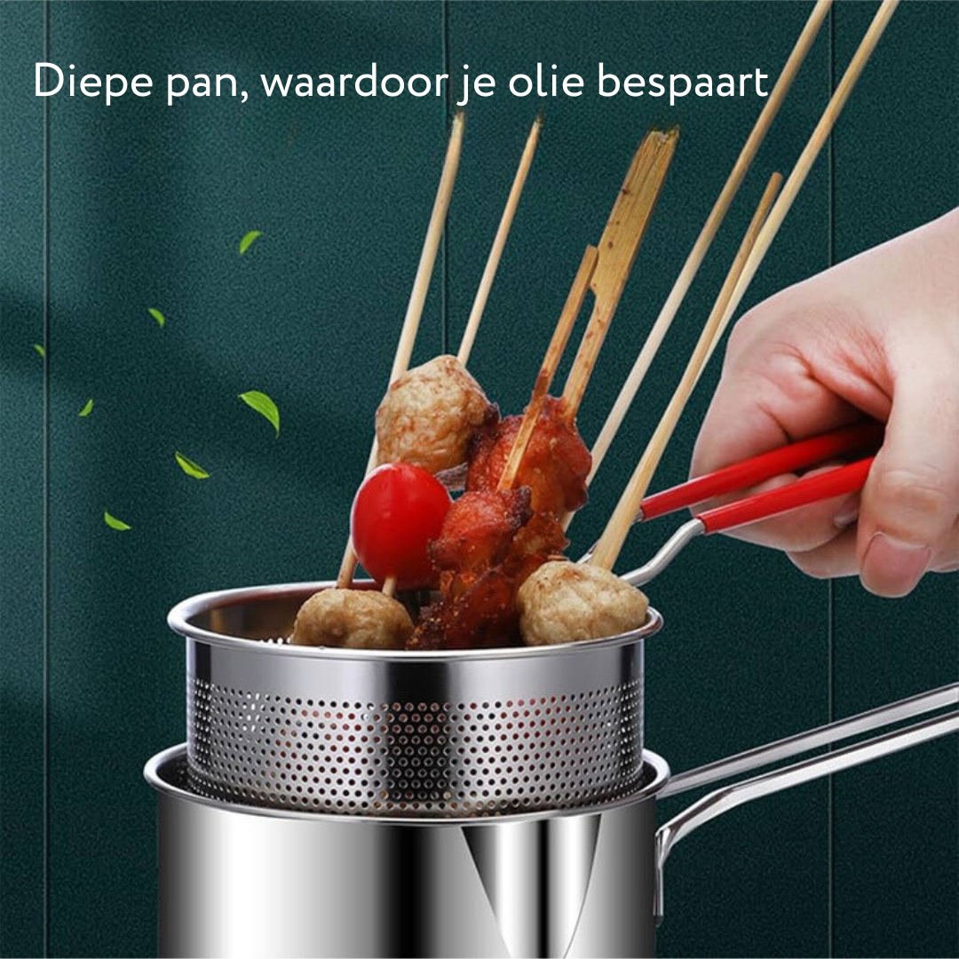 FryCooking - Stainless Steel Fryer for Frying with Less Oil