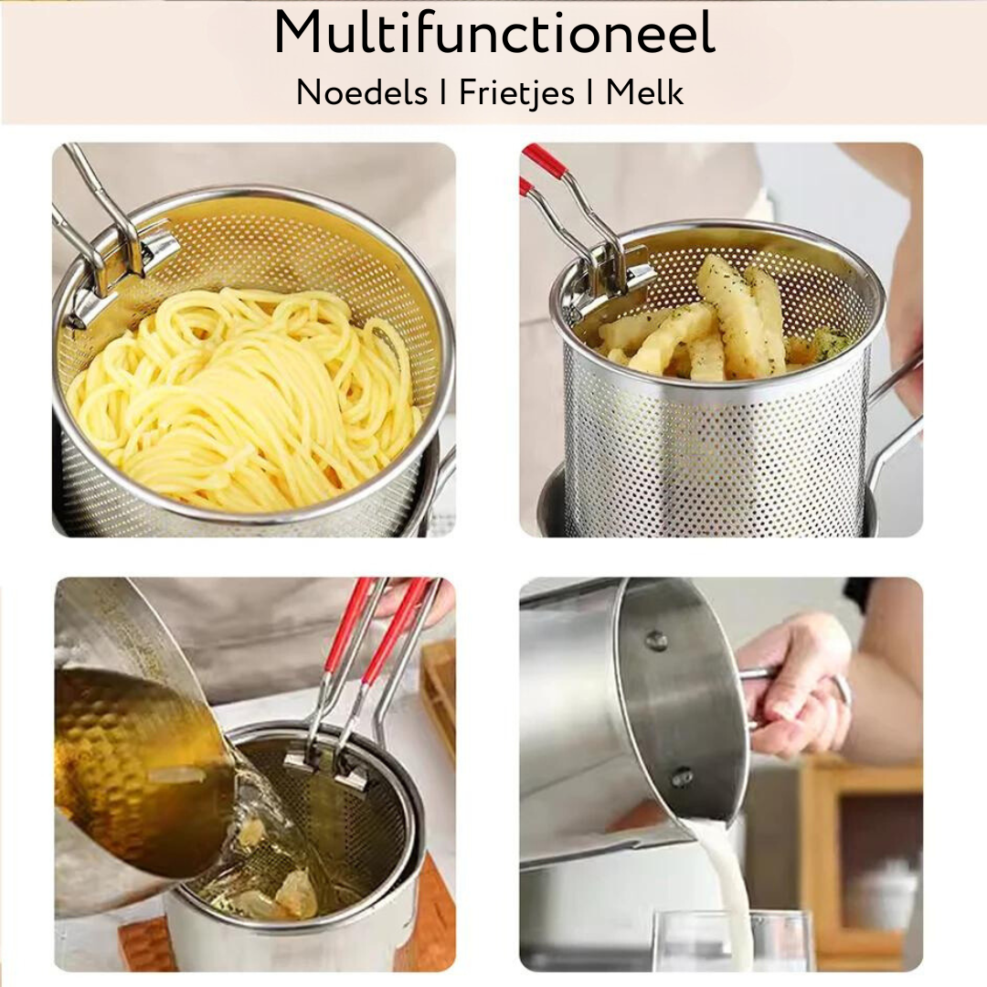 FryCooking - Stainless Steel Fryer for Frying with Less Oil