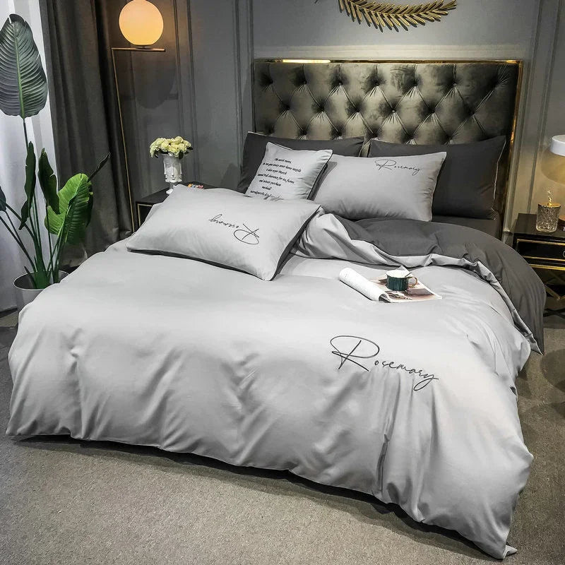 EmbroiLux Bedding - Elegant Embroidered Duvet Cover