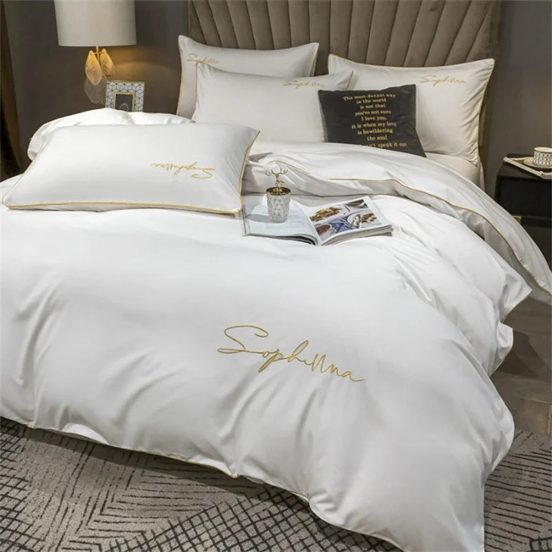 EmbroiLux Bedding - Elegant Embroidered Duvet Cover