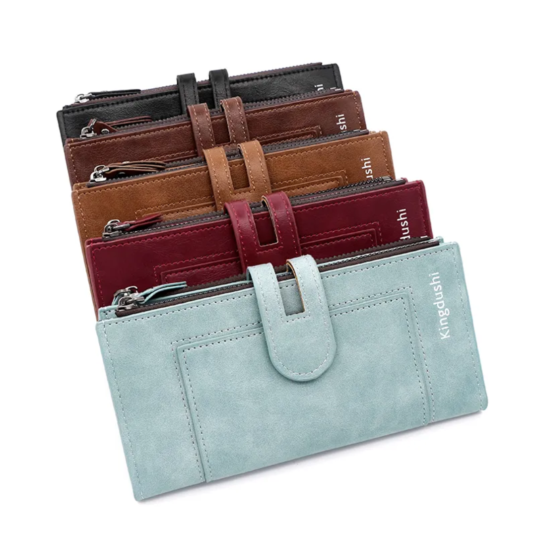 ElegantLeather - Portefeuille Long en Cuir Authentique