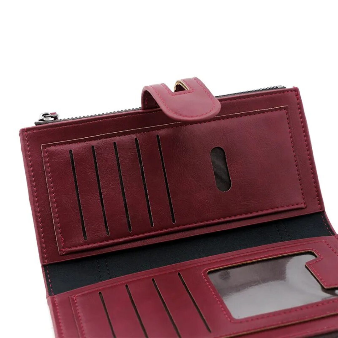 ElegantLeather - Portefeuille Long en Cuir Authentique