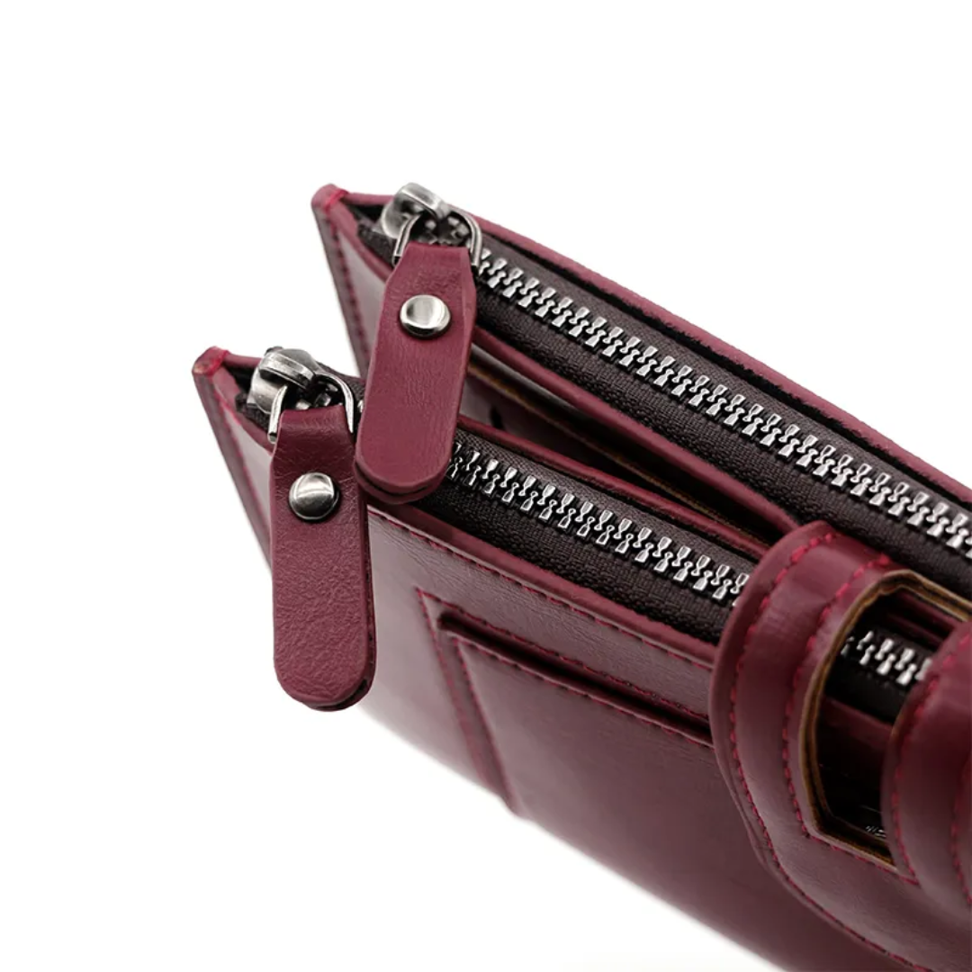 ElegantLeather - Portefeuille Long en Cuir Authentique