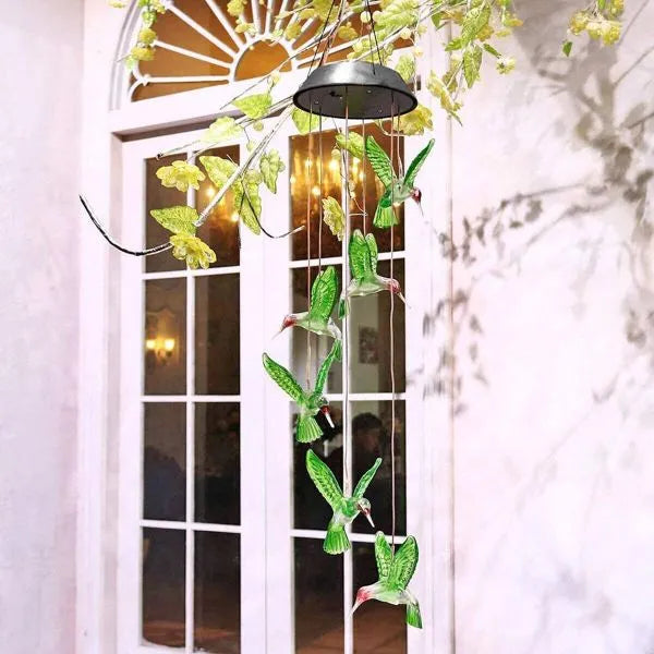 Solar Birds - Lampe solaire de jardin avec oiseaux suspendus